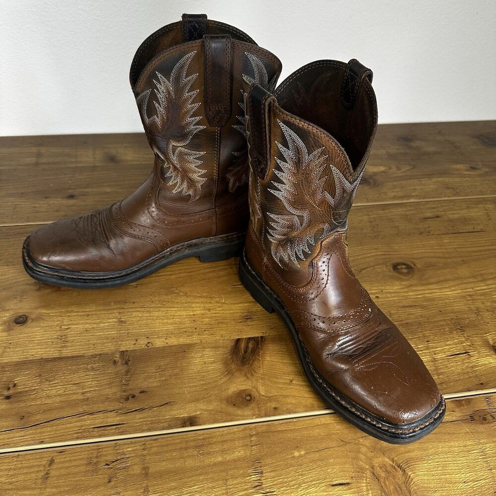 Ariat Sierra Men’s 7D Pull-On Work Cowboy Boots
